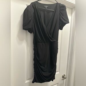 Express black rouched dress